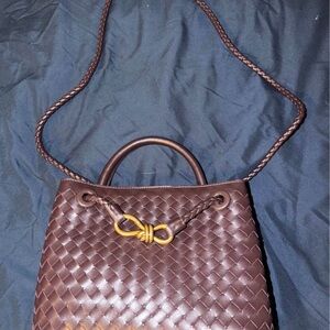 Purple/Brown Woven Handbag